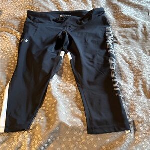 Under Armour Black and White Athletic Capris